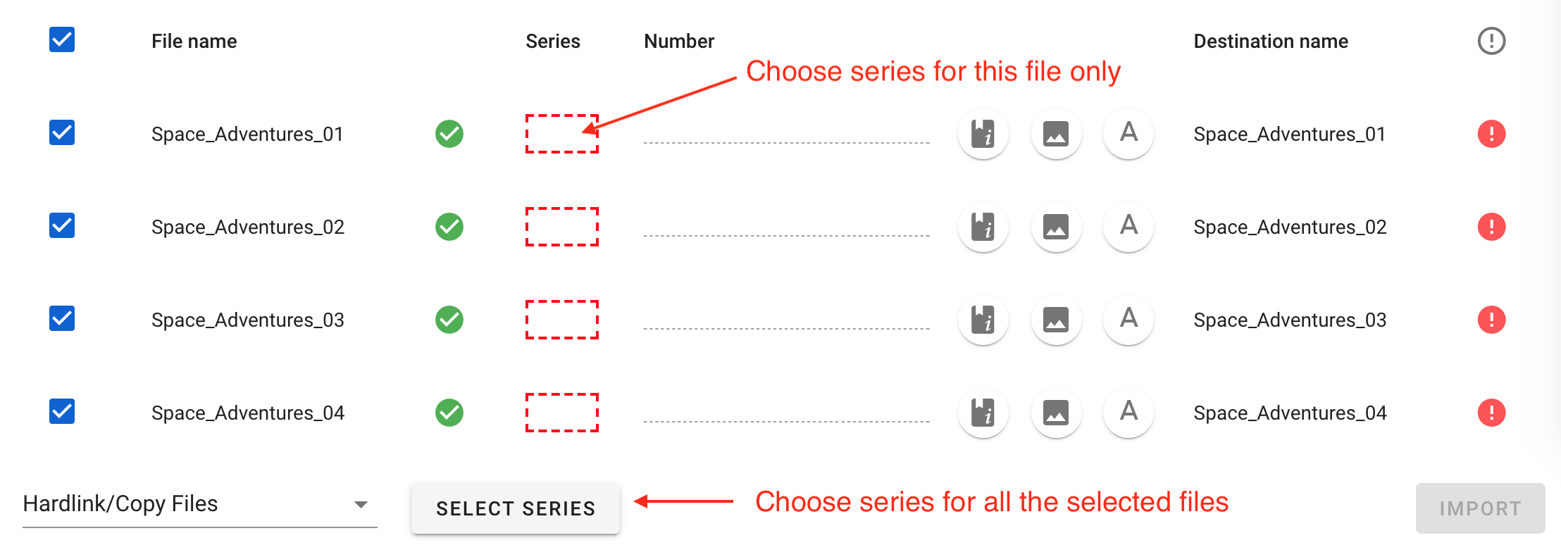 Select series